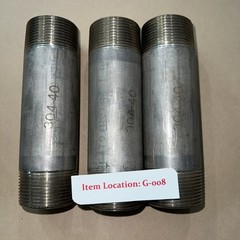 304-40 Stainless Steel Male Pipe Nipple 5-1/2″ OVER-ALL LENGTH x 1-1/2″ MNPT