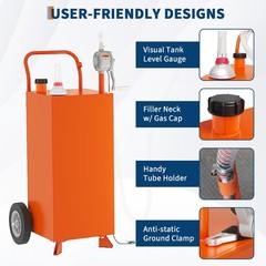 30 Gallon Fuel Caddy Fuel Storage Tank, Gasoline Diesel Fuel Container with Pump