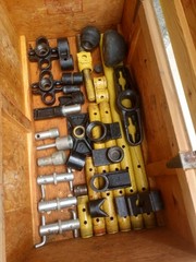 Large lot of Enerpac & Blackhawk hydraulic cylinder attachments and parts