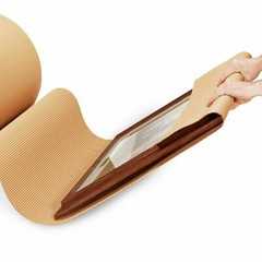 12 IN x 14 FT Single Face B-flute Corrugated Cardboard Roll for Crafts and Wrap