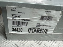 NVENT Hoffman A10N86 NEMA type 1 Enclosure 10” x 8“ x 6” new old stock