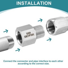Pipe Fitting Reducing Adapter M25 x 3/4″ NPT Reducer Connector Silver