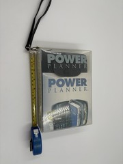 Vintage 2000 Leatherette Black Power Planner Organizer with Calculator & More