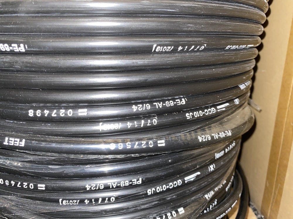 1000+ FT 24 Gauge 6 Pairs 24/6 Pairs Telephone Cable Solid PE89 Black Cable Wire