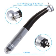SKYSEA Dental High Speed Turbine Handpiece Push Button 4 Spray Big Head 4Hole DL