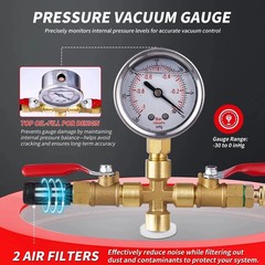 2 Gallon Vacuum Chamber, 201 Stainless Steel Degassing Chamber with Acrylic L…
