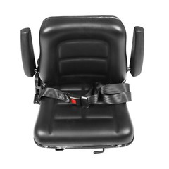 Adjustable Backrest Tractor Seat w/Safety Belt & Armrest Universal Forklift Seat