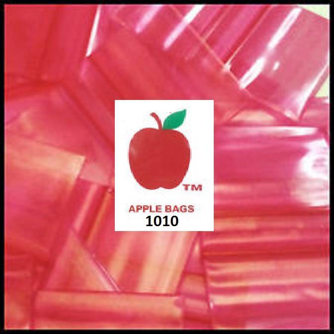 RED 1,000 APPLE BRAND BAGGIES 1×1 2mil ZIP LOCK BAG 1000 1010 baggie 1″x 1″ bags