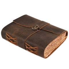 Handmade Genuine Leather for Men & Women-Top Lock Antique Closure