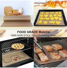 3x Teflon Transfer Sheets for Heat Press Non Stick Iron Resistant Reusable Craft