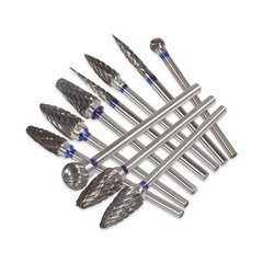 10 Pcs Tungsten Carbide HP Dental Acrylic Bur Drill Coarse Cutter 2.35mm Shank