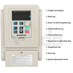 Variable Frequency Driver 5HP 220V 4KW Interver VFD Single to 3 Phase Output