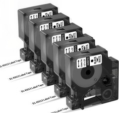 5 Pack D1 Label Tape 45013 S0720530 for DYMO LabelManager 160 280 420P