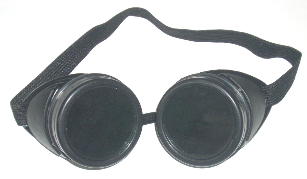 Black Eye Cup Welding Goggles 50mm Lens Shade 5 for Cutting Steampunk Costuming