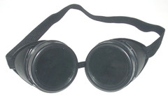 Black Eye Cup Welding Goggles 50mm Lens Shade 5 for Cutting Steampunk Costuming