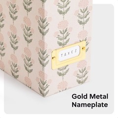 Flip Top File and Storage Box Printed Canvas Handcrafted Haven
