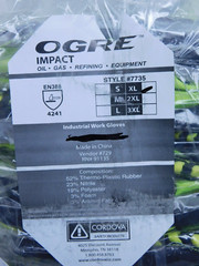 X-LARGE Impact Protective Oil Gas Field Glove Cordova OGRE 7735 XL (HR)