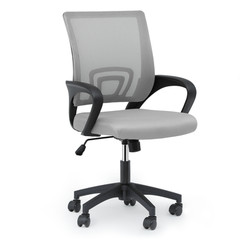 1Pc Adjustable Height Computer Home Office Ergonomic Desk Mesh Chair Light Grey