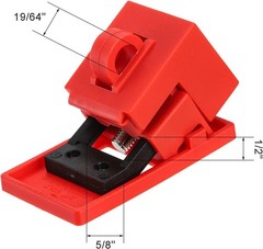 Circuit Breaker Lockout Device 120-277V Clamp-On Single Pole Lockout Kit OSHA