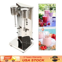 Electric Milk Shaker Blender – Stainless Steel Dual Head Mixer for Smoothies