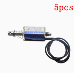 5pcs JF-0530B DC12V 300mA 5N/10mm Pull-Push-Type DC Solenoid Electromagnet