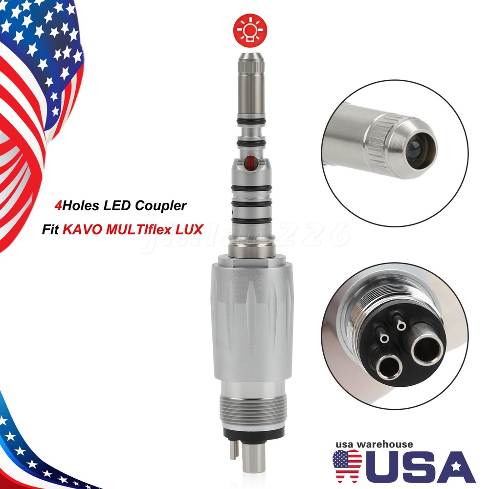 1-10*Dental LED Quick Coupler 4Hole fit Kavo Multiflex LUX Fiber Optic Handpiece