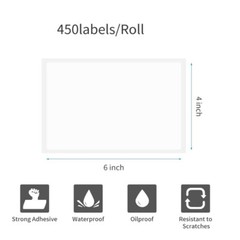 450/Roll Direct Thermal Mailing Shipping Labels 4×6″ for Zebra ZP450 Eltron 2844