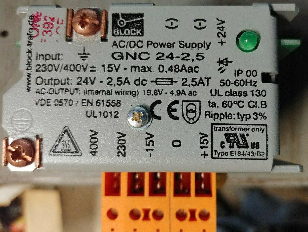 Block GNC 24-2.5 AC/DC Power Supply