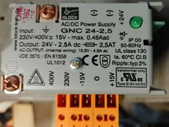 Block GNC 24-2.5 AC/DC Power Supply