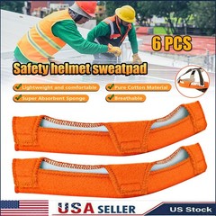 6X/Pack Hard Hat Sweatband Cotton Helmet Liner Accessories Washable Sweat Bands