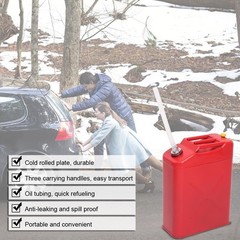 20L Liter (5 Gal) Backup Steel Tank Fuel Gas Gasoline Storage Can Portable NEW