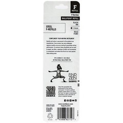 Zebra F-301 Bold 1.6mm, Black Ink, 3 Pens With 4 Packs of Refills