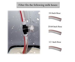 Mitty Dairy Inline filter for cow or goat milking machine with Spare Filter