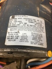 Emerson KA55HXSER-7091 1/3 HP Motor RPM 1300/4SPD Voltage 230