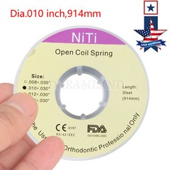10 Roll Dental Orthodontic Niti Open Coil Spring Spool Dia.010 *030 ” inch 914mm