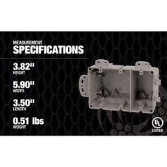 Smart Box 3-Gang Multi-Mount Adjustable Depth Device Box