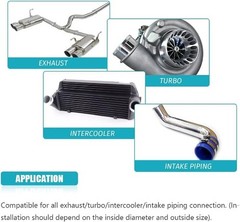 2.25″ ID to 3″ OD Exhaust Pipe Adapter Connector Reducer 304 Stainless Steel 2.2