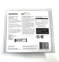 Siemens QA115AFCP Circuit Breaker, AFCI Single-Pole 15A 120V QAF2, Sealed, New