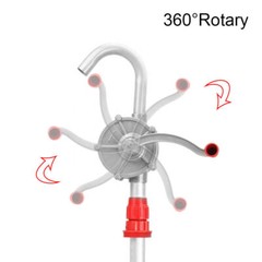 50″ Drum Rotary Barrel Pump Hand Crank Diesel Fuel Oil Transfer Pump 55 Gallon