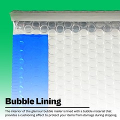 7.5 x 11 Glamour Metallic Blue Poly Bubble Mailers Padded Envelope 250 Pcs