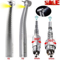 Dental LED Fiber Optic Handpiece High Speed/ 4/6-Hole Quick Coupler Fit KaVo USA