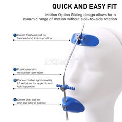 AZ Dental Ortho Forward Pull Headgear Facemask Single Lever Adjustable Blue/Red