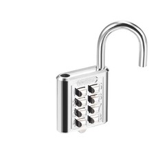 uxcell 8-Digit Combination Padlock Push Button Lock for Locker Silver Tone