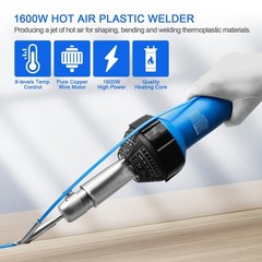 Hot Air Plastic Welder 1600W Plastic Welding Roofing Kit 110V, Vinyl PVC TPO …