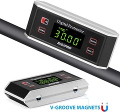 Inclinometer, Digital Protractor Angle Finder Level Inclinometer Magnetic V-G…