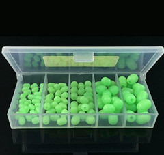 100pcs Soft Plastic Luminous Glow Fishing Beads, Beads Round Beads Fishing Lures