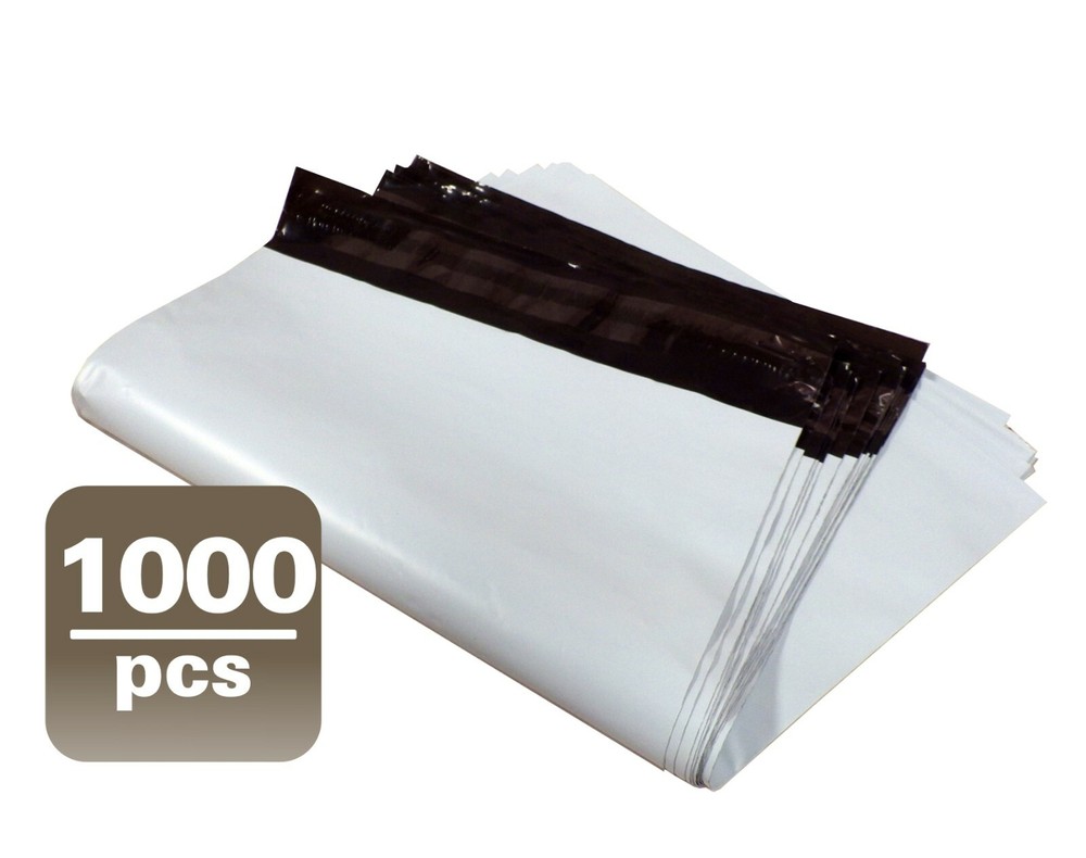 Yens® 1000 #M4 WHITE POLY MAILERS ENVELOPES Self Sealing BAGS 10 x 13 1000M4