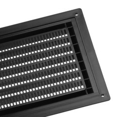 Black Vent Grille 130mm X 300mm / 12.7cm X 30.5cm Flat Vent