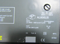 😍 SQUARE D 400 AMP CIRCUIT BREAKER I-LINE 3 POLE 3 PHASE 600VAC/250VDC LC36400
