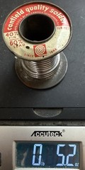 Canfield 60/40 Lead-Tin Solder Roll 1/8” .125 Wire ~ Used (~5 Oz Left)